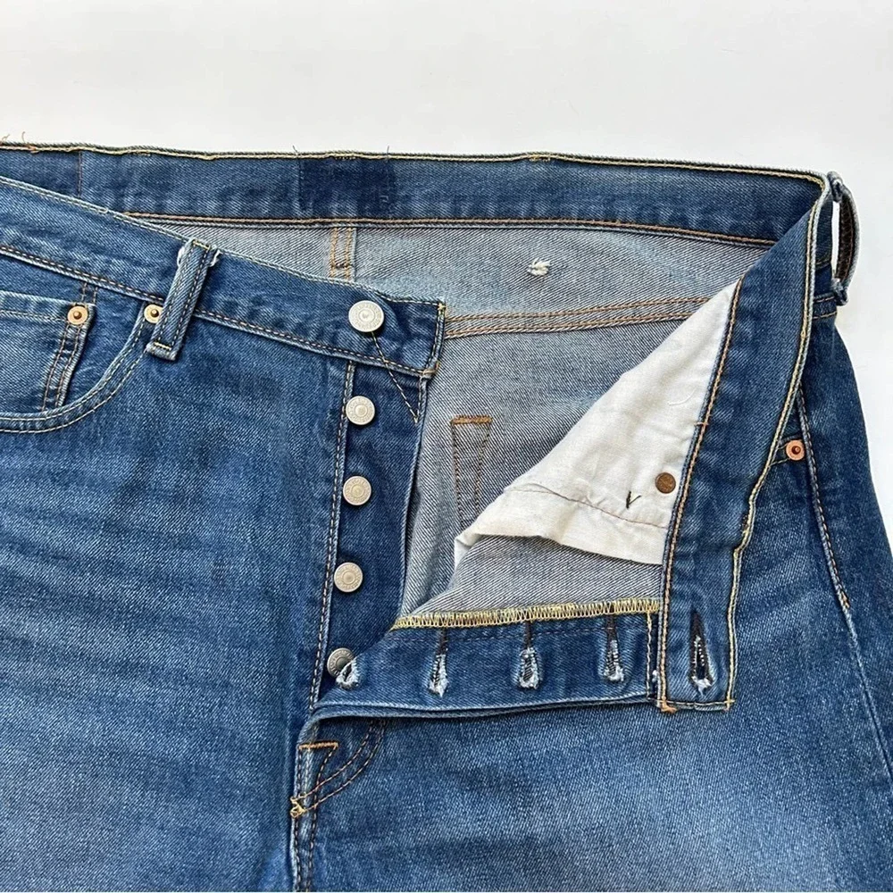 Levi's 501 Original Fit Button Fly Anchor Stretch Straight Jeans, Size 38x32